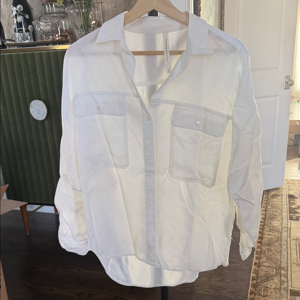 White Button-Up Shirt BABATON